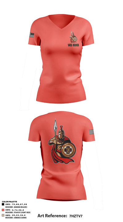 145 MMB 14990941 Women's Short Sleeve V-neck Shirt - 2
