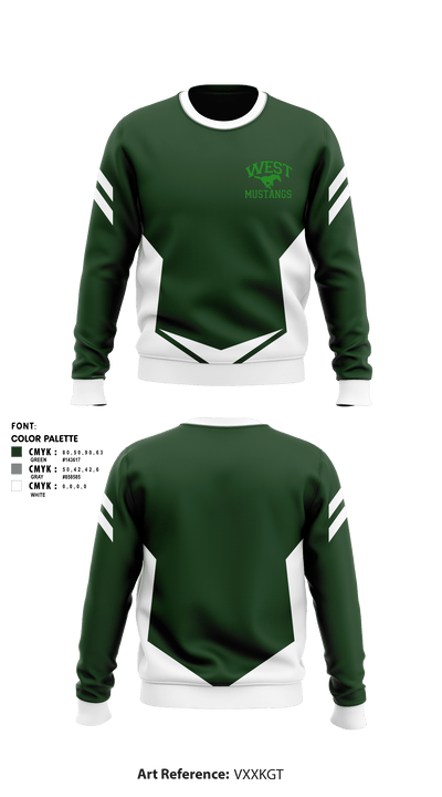 West Junior High School 88605440 Crew Neck Sweatshirt - 1
