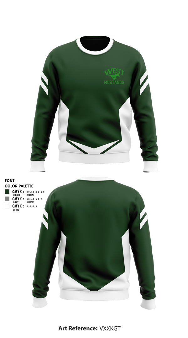 Crew Neck Sweatshirt, West Junior High School, Spirit Store, Teamtime, Team time, sublimation, custom sports apparel, team uniforms, spirit wear, spiritwear, sports uniforms, custom shirts, team store, custom team store, fundraiser sports, apparel fundraiser