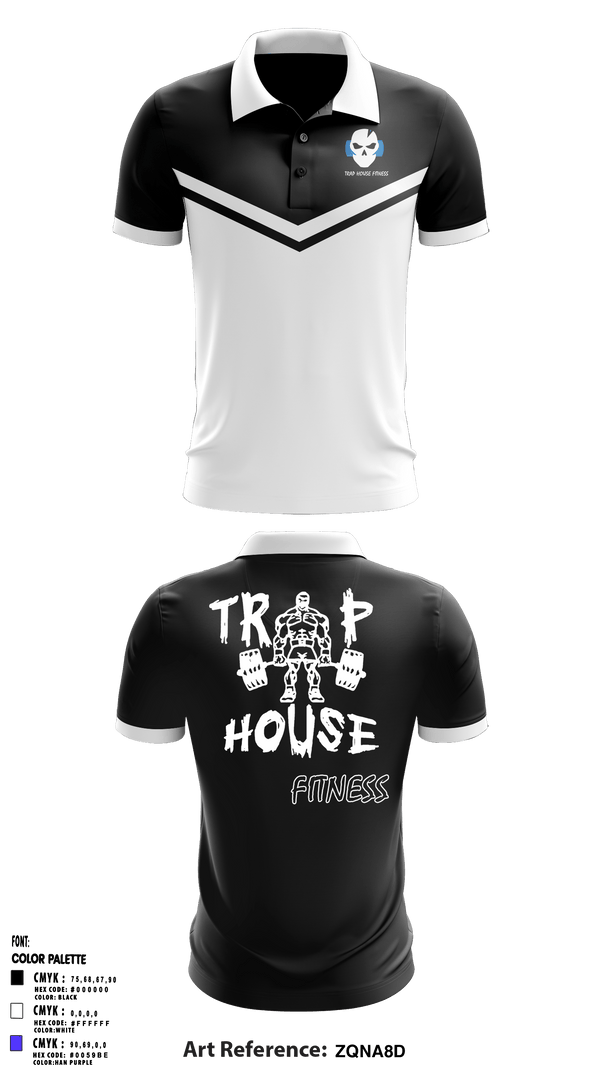 Short Sleeve Performance Polo, Trap House Fitness, Spirit Store, Teamtime, Team time, sublimation, custom sports apparel, team uniforms, spirit wear, spiritwear, sports uniforms, custom shirts, team store, custom team store, fundraiser sports, apparel fundraiser