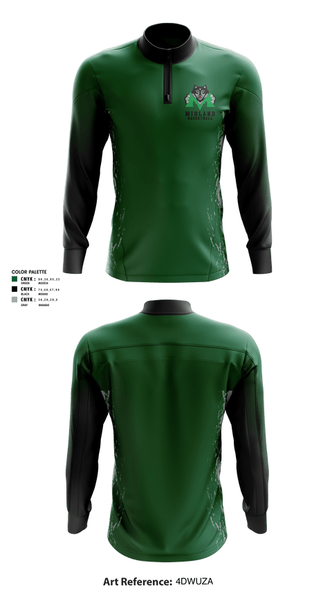 Quarter Zip Jacket, Midland Middle School Basketball, Women's Basketball, Teamtime, Team time, sublimation, custom sports apparel, team uniforms, spirit wear, spiritwear, sports uniforms, custom shirts, team store, custom team store, fundraiser sports, apparel fundraiser