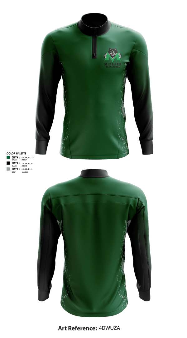 Quarter Zip Jacket, Midland Middle School Basketball, Women's Basketball, Teamtime, Team time, sublimation, custom sports apparel, team uniforms, spirit wear, spiritwear, sports uniforms, custom shirts, team store, custom team store, fundraiser sports, apparel fundraiser