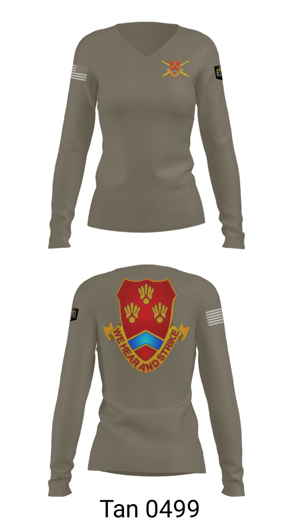 Women's Long Sleeve Vneck Shirt, , National Guard, Teamtime, Team time, sublimation, custom sports apparel, team uniforms, spirit wear, spiritwear, sports uniforms, custom shirts, team store, custom team store, fundraiser sports, apparel fundraiser