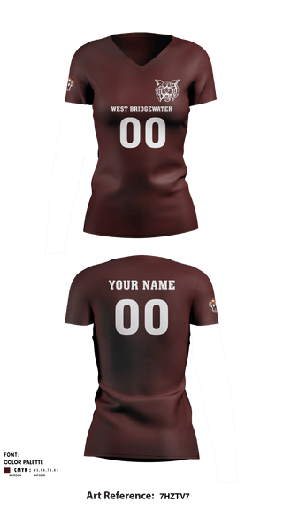 Women's Short Sleeve Vneck Shirt, West Bridgewater High School Volleyball, Women's Volleyball, Teamtime, Team time, sublimation, custom sports apparel, team uniforms, spirit wear, spiritwear, sports uniforms, custom shirts, team store, custom team store, fundraiser sports, apparel fundraiser