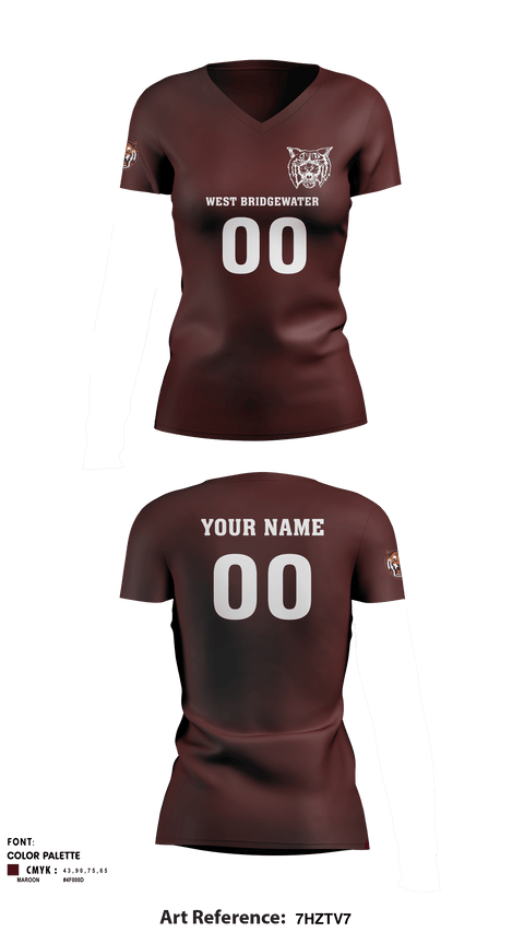 Women's Short Sleeve Vneck Shirt, West Bridgewater High School Volleyball, Women's Volleyball, Teamtime, Team time, sublimation, custom sports apparel, team uniforms, spirit wear, spiritwear, sports uniforms, custom shirts, team store, custom team store, fundraiser sports, apparel fundraiser