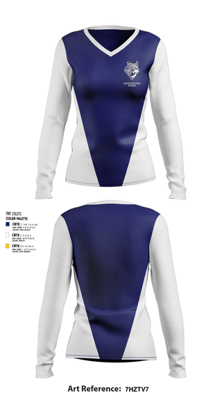 Women's Long Sleeve Vneck Shirt, Wapato High School Softball, Softball, Teamtime, Team time, sublimation, custom sports apparel, team uniforms, spirit wear, spiritwear, sports uniforms, custom shirts, team store, custom team store, fundraiser sports, apparel fundraiser