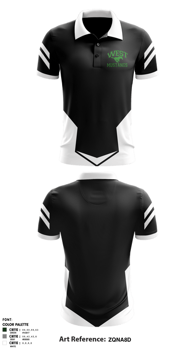 West Junior High School 88605440 Short Sleeve Performance Polo - 2