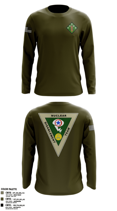 Nuclear Disablement Team 21416676 Long Sleeve Performance Shirt - 56