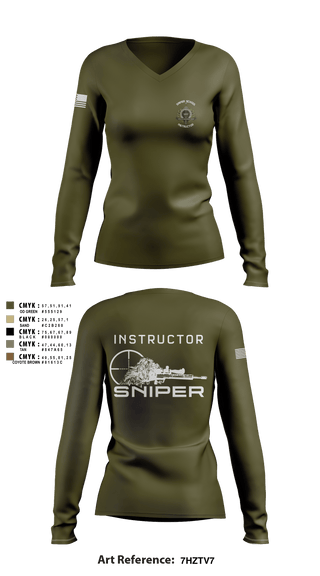 Women's Long Sleeve Vneck Shirt, Sniper, Police, Teamtime, Team time, sublimation, custom sports apparel, team uniforms, spirit wear, spiritwear, sports uniforms, custom shirts, team store, custom team store, fundraiser sports, apparel fundraiser