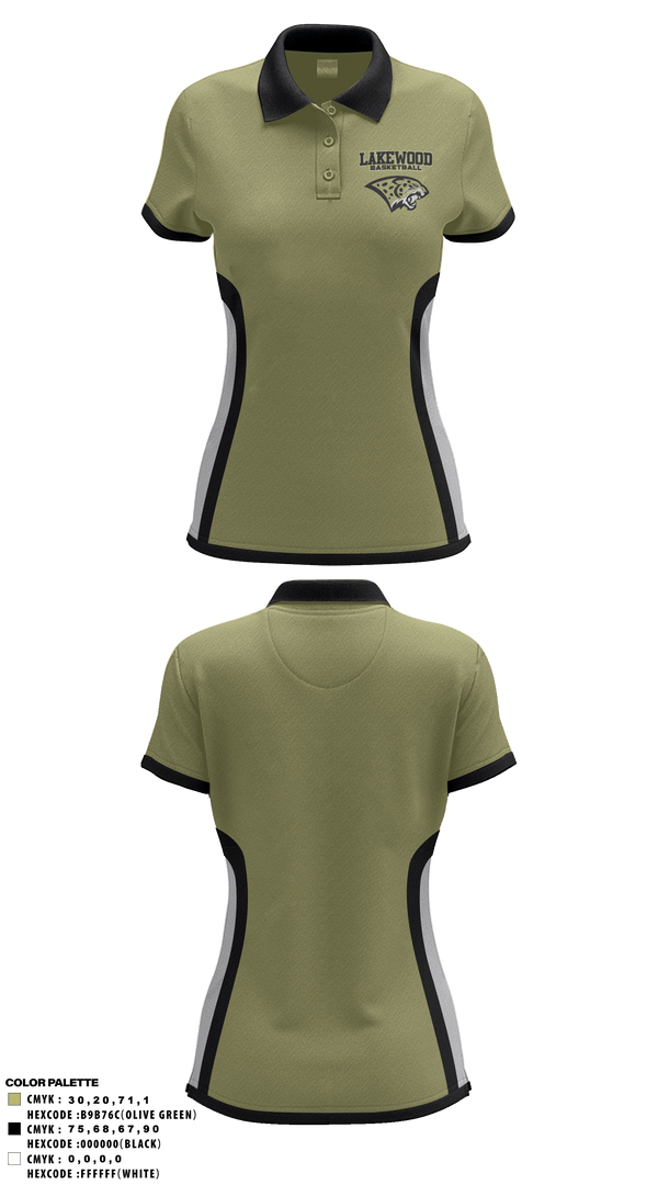 Women's Short Sleeve Performance Polo, Lakewood High School Basketball, Women's Basketball, Teamtime, Team time, sublimation, custom sports apparel, team uniforms, spirit wear, spiritwear, sports uniforms, custom shirts, team store, custom team store, fundraiser sports, apparel fundraiser