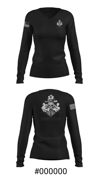 Women's Long Sleeve Vneck Shirt, , Army, Teamtime, Team time, sublimation, custom sports apparel, team uniforms, spirit wear, spiritwear, sports uniforms, custom shirts, team store, custom team store, fundraiser sports, apparel fundraiser