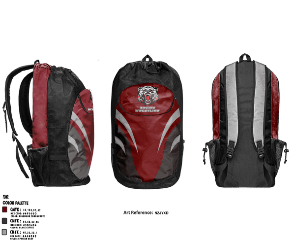 Gear Bag, BRUINS, Wrestling, Teamtime, Team time, sublimation, custom sports apparel, team uniforms, spirit wear, spiritwear, sports uniforms, custom shirts, team store, custom team store, fundraiser sports, apparel fundraiser