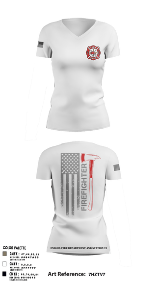 Women's Short Sleeve Vneck Shirt, enigma, station 21, Fire Department, Teamtime, Team time, sublimation, custom sports apparel, team uniforms, spirit wear, spiritwear, sports uniforms, custom shirts, team store, custom team store, fundraiser sports, apparel fundraiser