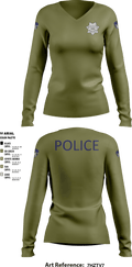 Willits Little Lake JRTF 70658416 Women's Long Sleeve V-neck Shirt - 12