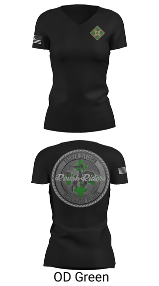 Women's Short Sleeve Vneck Shirt, , Army, Teamtime, Team time, sublimation, custom sports apparel, team uniforms, spirit wear, spiritwear, sports uniforms, custom shirts, team store, custom team store, fundraiser sports, apparel fundraiser