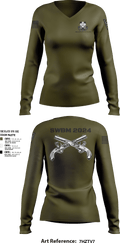HHD 437th MP BN 73835044 Women's Long Sleeve V-neck Shirt - 51