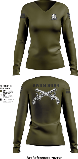 Women's Long Sleeve Vneck Shirt, , National Guard, Teamtime, Team time, sublimation, custom sports apparel, team uniforms, spirit wear, spiritwear, sports uniforms, custom shirts, team store, custom team store, fundraiser sports, apparel fundraiser