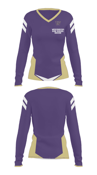 Women's Long Sleeve Vneck Shirt, Wickenburg High School Soccer, Men's Soccer, Teamtime, Team time, sublimation, custom sports apparel, team uniforms, spirit wear, spiritwear, sports uniforms, custom shirts, team store, custom team store, fundraiser sports, apparel fundraiser