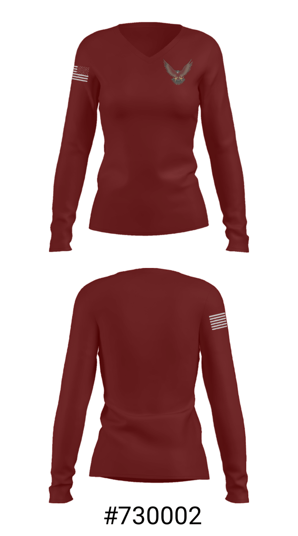 Women's Long Sleeve Vneck Shirt, Freeport High School Swimming, Swimming, Teamtime, Team time, sublimation, custom sports apparel, team uniforms, spirit wear, spiritwear, sports uniforms, custom shirts, team store, custom team store, fundraiser sports, apparel fundraiser