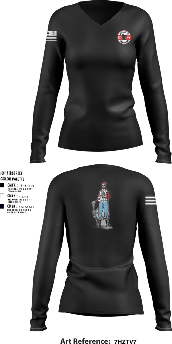Women's Long Sleeve Vneck Shirt, , Air Force, Teamtime, Team time, sublimation, custom sports apparel, team uniforms, spirit wear, spiritwear, sports uniforms, custom shirts, team store, custom team store, fundraiser sports, apparel fundraiser