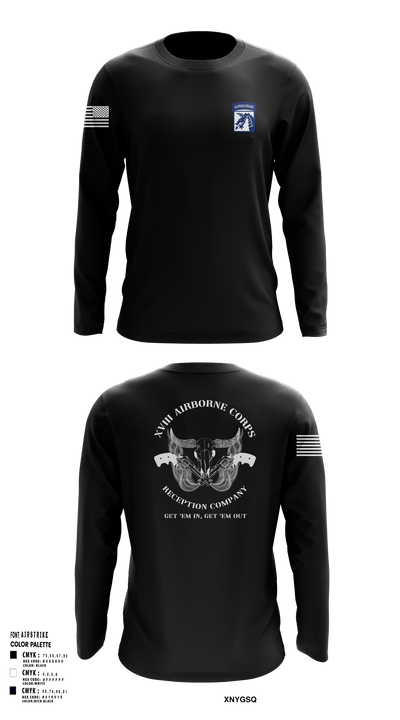 XVIII AIRBORNE CORPS RECEPTION COMPANY 60153280 Long Sleeve Performance Shirt - 1