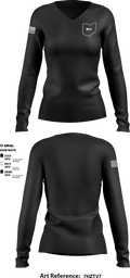 Noble Correctional Institution 93103652 Women's Long Sleeve V-neck Shirt - 2