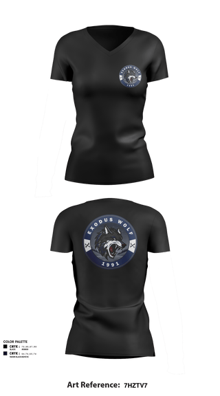 Women's Short Sleeve Vneck Shirt, Exodus_wolf1991, , Teamtime, Team time, sublimation, custom sports apparel, team uniforms, spirit wear, spiritwear, sports uniforms, custom shirts, team store, custom team store, fundraiser sports, apparel fundraiser
