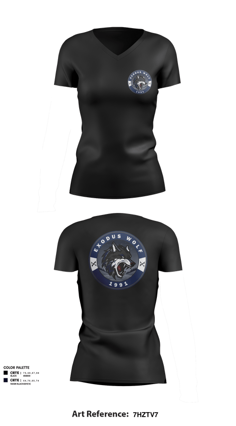 Women's Short Sleeve Vneck Shirt, Exodus_wolf1991, , Teamtime, Team time, sublimation, custom sports apparel, team uniforms, spirit wear, spiritwear, sports uniforms, custom shirts, team store, custom team store, fundraiser sports, apparel fundraiser