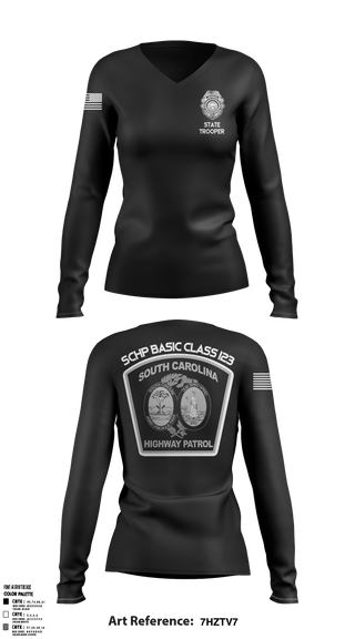 Women's Long Sleeve Vneck Shirt, , Police, Teamtime, Team time, sublimation, custom sports apparel, team uniforms, spirit wear, spiritwear, sports uniforms, custom shirts, team store, custom team store, fundraiser sports, apparel fundraiser