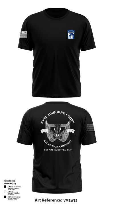 XVIII AIRBORNE CORPS RECEPTION COMPANY 60153280 Short Sleeve Performance Shirt - 1