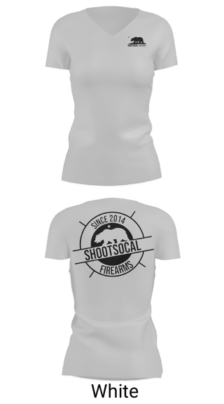 Women's Short Sleeve Vneck Shirt, ShootSoCal firearms, , Teamtime, Team time, sublimation, custom sports apparel, team uniforms, spirit wear, spiritwear, sports uniforms, custom shirts, team store, custom team store, fundraiser sports, apparel fundraiser