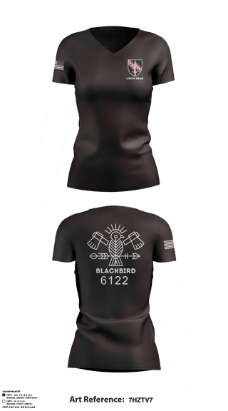 Women's Short Sleeve Vneck Shirt, 1-54th SFABBco 1/54th SFAB, Army, Teamtime, Team time, sublimation, custom sports apparel, team uniforms, spirit wear, spiritwear, sports uniforms, custom shirts, team store, custom team store, fundraiser sports, apparel fundraiser