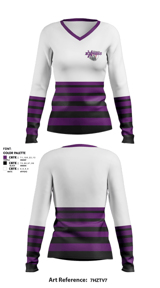 Women's Long Sleeve Vneck Shirt, Strasburg Express, Baseball, Teamtime, Team time, sublimation, custom sports apparel, team uniforms, spirit wear, spiritwear, sports uniforms, custom shirts, team store, custom team store, fundraiser sports, apparel fundraiser