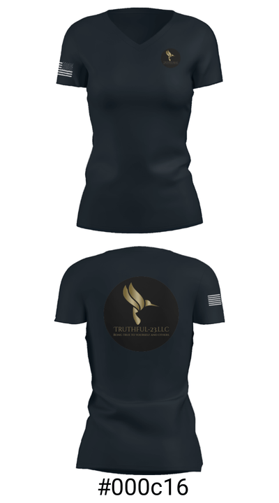 TRUTHFUL-23.LLC 37288792 Women's Short Sleeve V-neck Shirt - 21