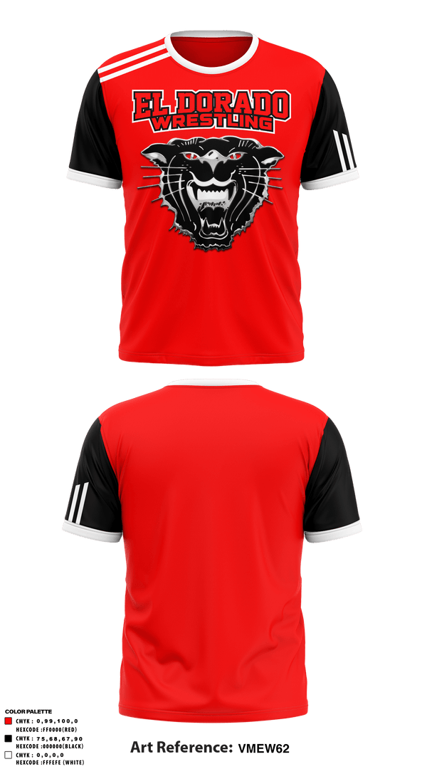 Short Sleeve Performance Shirt, El Dorado High School Wrestling, Wrestling, Teamtime, Team time, sublimation, custom sports apparel, team uniforms, spirit wear, spiritwear, sports uniforms, custom shirts, team store, custom team store, fundraiser sports, apparel fundraiser