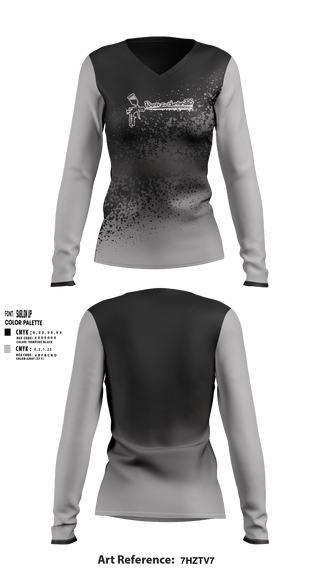 Women's Long Sleeve Vneck Shirt, Franciscolara995, , Teamtime, Team time, sublimation, custom sports apparel, team uniforms, spirit wear, spiritwear, sports uniforms, custom shirts, team store, custom team store, fundraiser sports, apparel fundraiser