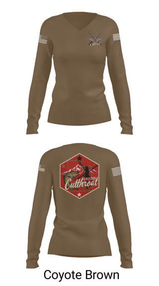 Women's Long Sleeve Vneck Shirt, , Army, Teamtime, Team time, sublimation, custom sports apparel, team uniforms, spirit wear, spiritwear, sports uniforms, custom shirts, team store, custom team store, fundraiser sports, apparel fundraiser