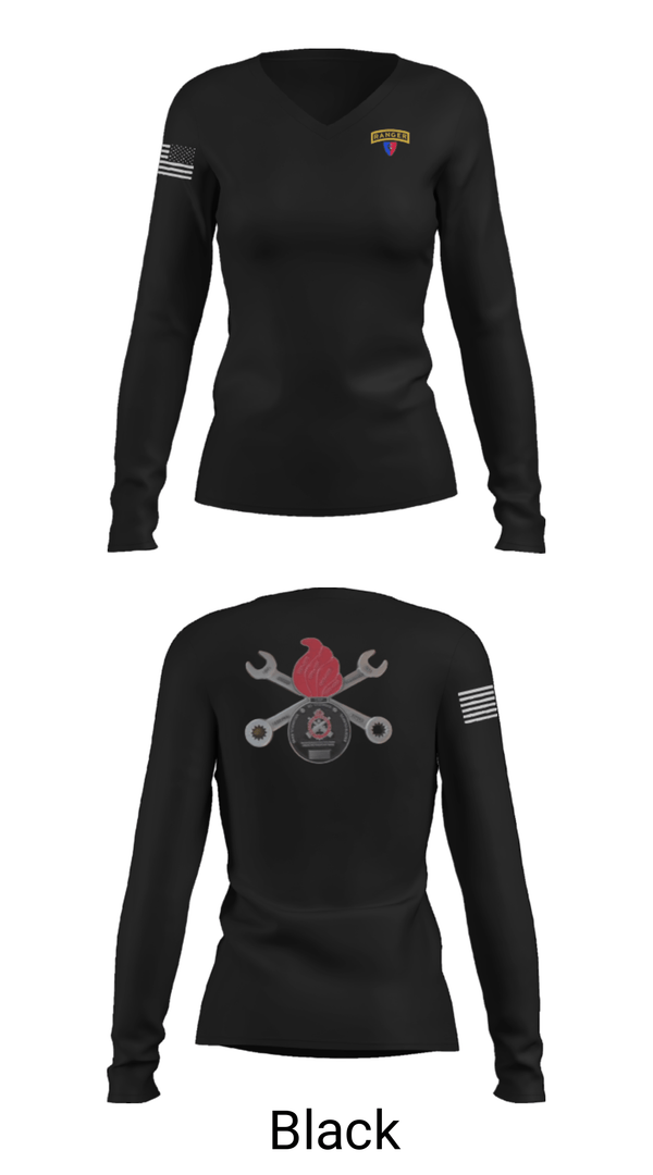 Women's Long Sleeve Vneck Shirt, , National Guard, Teamtime, Team time, sublimation, custom sports apparel, team uniforms, spirit wear, spiritwear, sports uniforms, custom shirts, team store, custom team store, fundraiser sports, apparel fundraiser