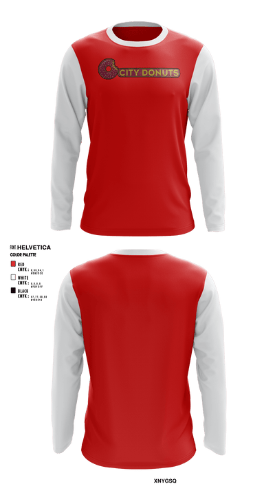 CITY DONUTS 48128680 Long Sleeve Performance Shirt - 1