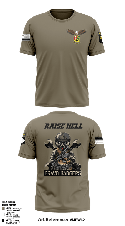 Bravo Badgers, 101 STB 90284504 Short Sleeve Performance Shirt - 50