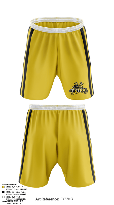 Central HS Football 61627398 Athletic Shorts With Pockets - 1