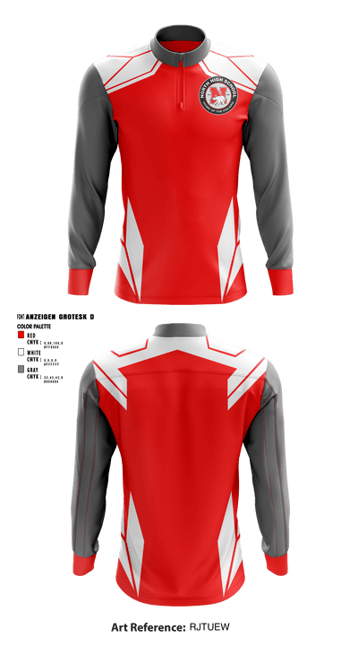 North Senior High School Gymnastics 87380048 Quarter Zip Jacket - 1