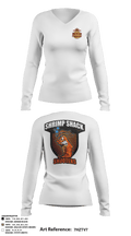 Shrimp Shack Shooters 38335157 Women's Long Sleeve V-neck Shirt - 6