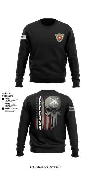 Crew Neck Sweatshirt, 3d Reconnaissance Batallion, Marines, Teamtime, Team time, sublimation, custom sports apparel, team uniforms, spirit wear, spiritwear, sports uniforms, custom shirts, team store, custom team store, fundraiser sports, apparel fundraiser