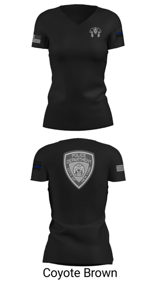 Women's Short Sleeve Vneck Shirt, , Police, Teamtime, Team time, sublimation, custom sports apparel, team uniforms, spirit wear, spiritwear, sports uniforms, custom shirts, team store, custom team store, fundraiser sports, apparel fundraiser