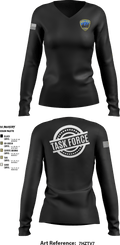 Crime Reduction Task Force 47911352 Women's Long Sleeve V-neck Shirt - 1