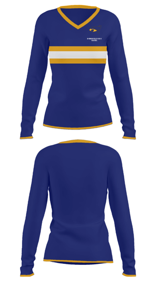 Women's Long Sleeve Vneck Shirt, Hudsonville High School, Spirit Store, Teamtime, Team time, sublimation, custom sports apparel, team uniforms, spirit wear, spiritwear, sports uniforms, custom shirts, team store, custom team store, fundraiser sports, apparel fundraiser