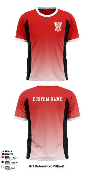 Short Sleeve Performance Shirt, West Middle School Cheer, Cheer, Teamtime, Team time, sublimation, custom sports apparel, team uniforms, spirit wear, spiritwear, sports uniforms, custom shirts, team store, custom team store, fundraiser sports, apparel fundraiser