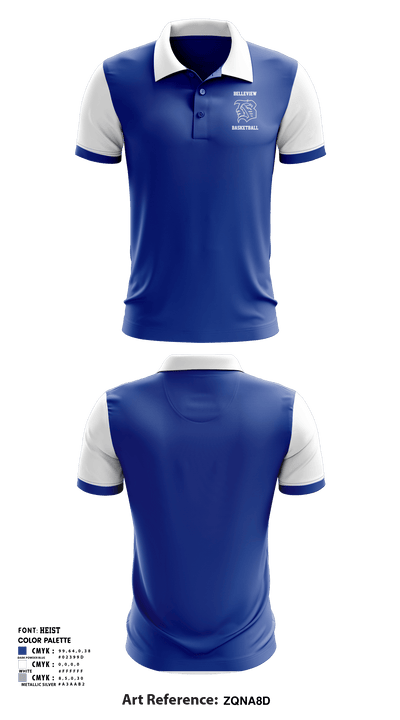 Belleview High School Basketball 92931608 Short Sleeve Performance Polo - 1