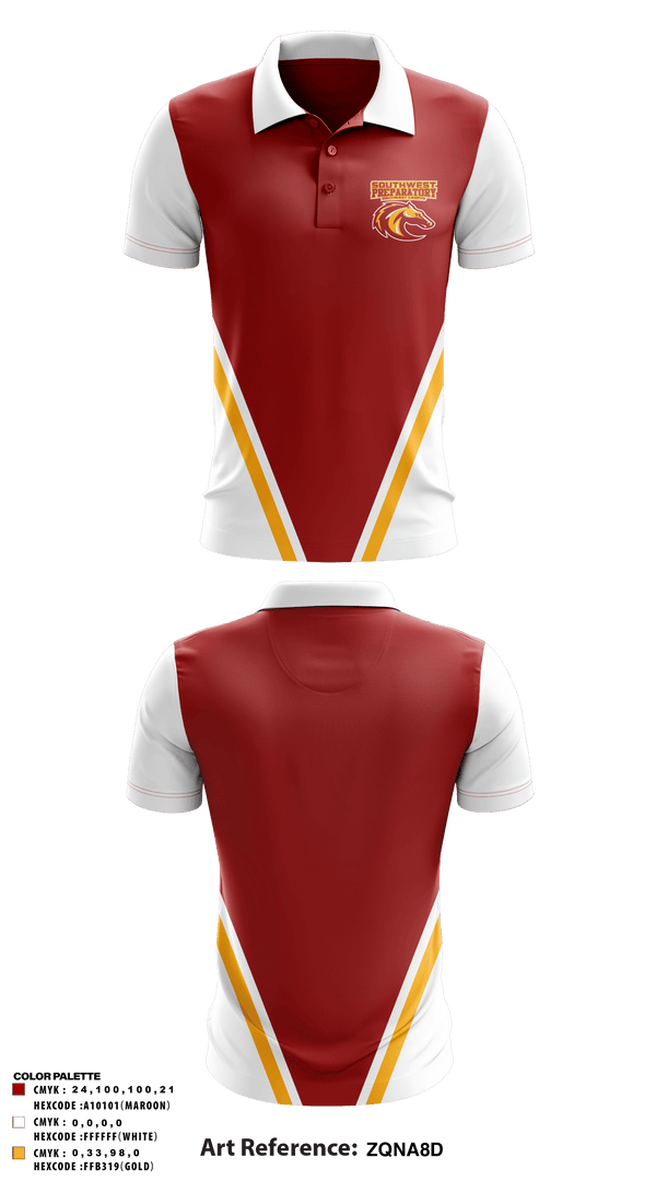 Short Sleeve Performance Polo, Southwest Preparatory School - Southeast Campus, Spirit Store, Teamtime, Team time, sublimation, custom sports apparel, team uniforms, spirit wear, spiritwear, sports uniforms, custom shirts, team store, custom team store, fundraiser sports, apparel fundraiser